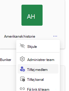 tilføj medlem