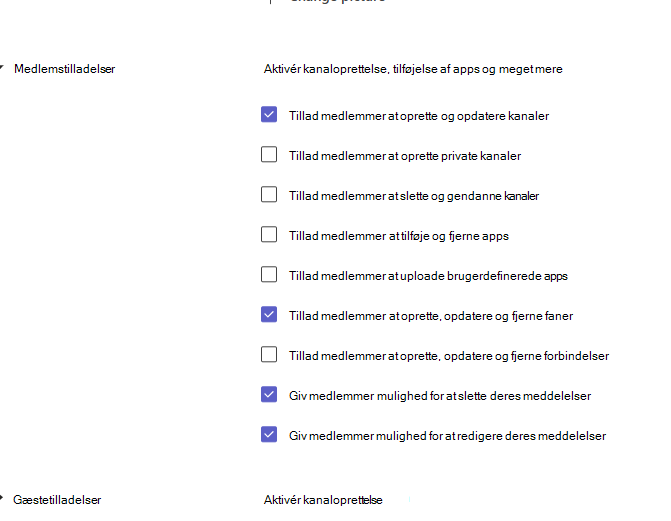 member permissions