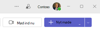 Skærmbillede af nyt møde