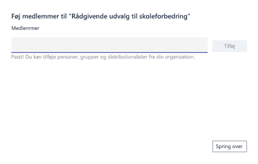 Tilføj medlemmer