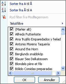 AutoFilter