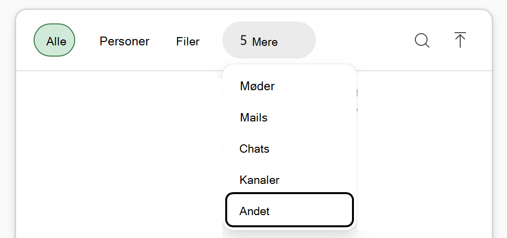 Skærmbillede af menuen 