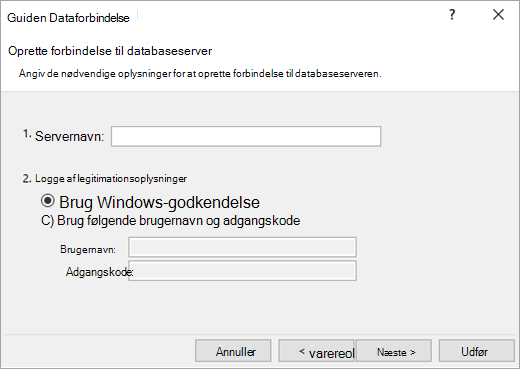 Skærmbillede 1 i guiden Dataforbindelse