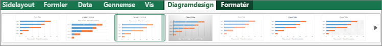 Vælge et diagramformat på fanen Diagramdesign