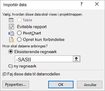 Importér data