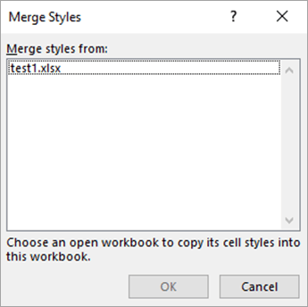 Vælg en projektmappe i dialogboksen Flet typografier