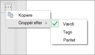 Et eksempel på flere Gruppér efter-kommandoer