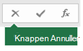 Billede af knappen Annuller på formellinjen