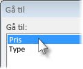 Dialogboksen Gå til