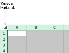Knappen Markér alt