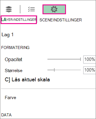Ikonet Indstillinger på fanen Indstillinger for lag