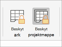 Beskyt projektmappe fremhævet i MacOS