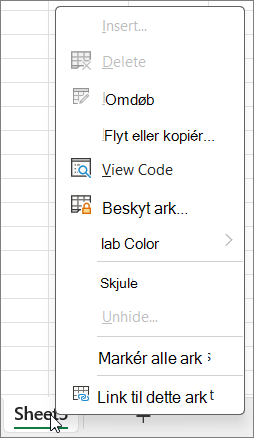 Funktioner er ikke tilgængelige, når projektmappebeskyttelse er aktiveret