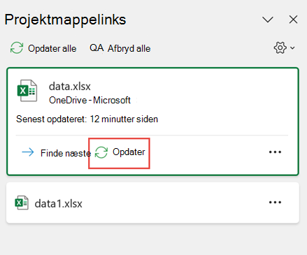 Windows opdaterer specifik projektmappe