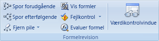 Gruppen Formelrevision under fanen Formler