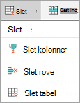 Menuen Slet på Android
