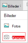 Vælg kamera