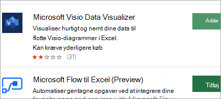 Hent tilføjelsesprogrammer fra Office Store på internettet