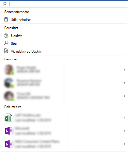 Feltet Microsoft Søg markeret