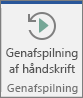 Du skal vælge knappen Genafspilning af håndskrift for at spole tilbage og afspille dine pennestrøg igen.