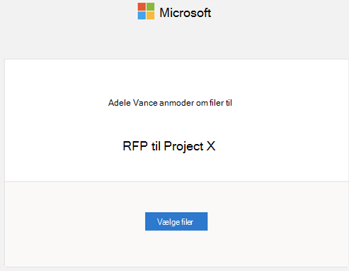 Prompt om modtagere af filanmodning