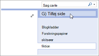 Føj flere sider til dine notesbøger.