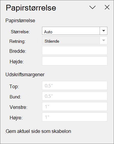 Ruden Papirstørrelse
