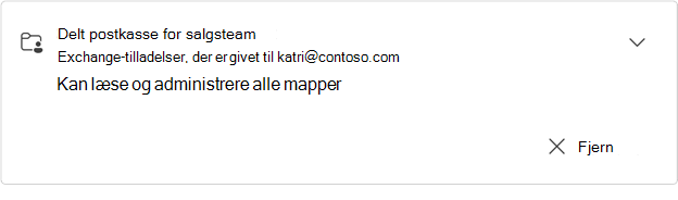 Udvidet delt postkassekort for salgsteamet