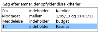 Felter, betingelser og værdier