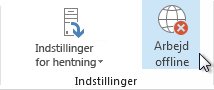 Kommandoen Arbejd offline på båndet