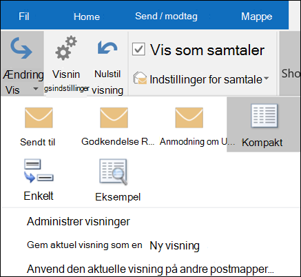 Vælg Skift visning for at vælge en ny visning.