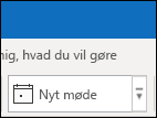 Menupunkterne i menuen Hurtige trin