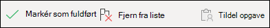 Udføre en handling på din opgave