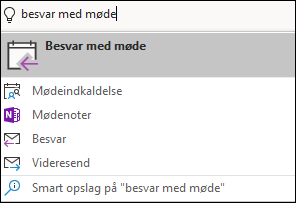 Brug Fortæl mig, hvad du vil gøre for at finde dine menupunkter