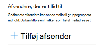 Du kan føje en mailadresse til listen afsender, der er tillid til.