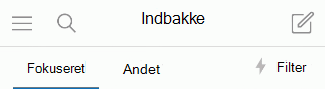 Skifte ind og ud af Fokuseret indbakke på iOS