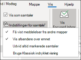 Indstillinger for samtale