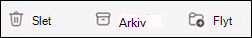 Knappen Arkivér i Outlook til Mac