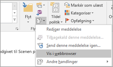 Vælg Vis i webbrowser.