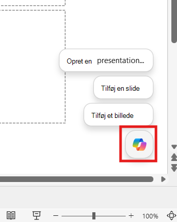 Skærmbillede af Knappen Copilot.
