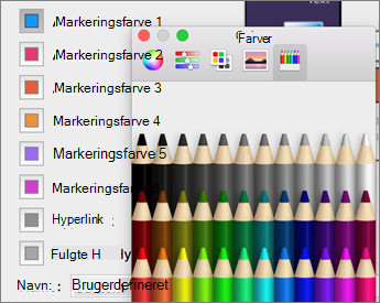 Klik på en farve