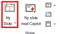 Skærmbillede af Nyt slidelayout.
