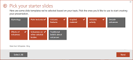 Trin 3 af QuickStarter processen: Få dispositionen af en præsentation i PowerPoint