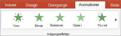 Vælg en animation