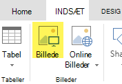 Knappen Indsæt billede