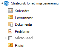 Klik på en elementtype