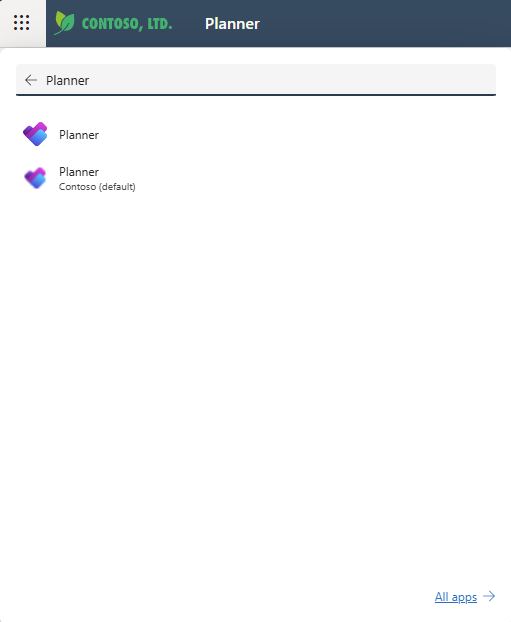 Planner Power-app vises i M365-starteren