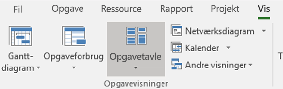 Opgavetavle på båndet Vis