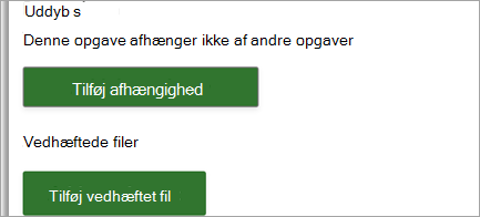 Vedhæft links og filer til dine projektopgaver