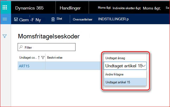 Dette billede viser årsager til momsfritagelse.